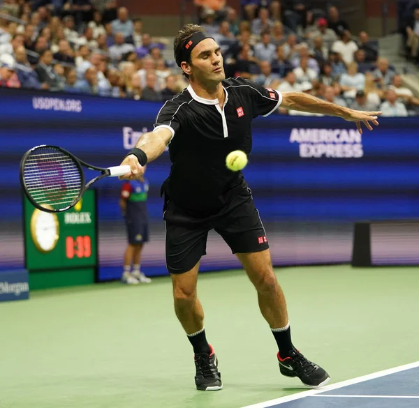 Nowy Jork Września 2019 Krotny Mistrz Wielkiego Szlema Roger Federer — Zdjęcie stockowe