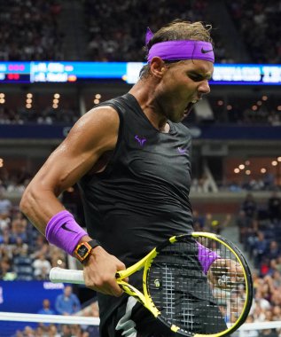 New York - 2 Eylül 2019: Billie Jean King Ulusal Tenis Merkezi'nde Marin Cilic ile oynanan 2019 ABD Açık 16.