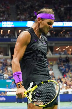 New York - 2 Eylül 2019: Billie Jean King Ulusal Tenis Merkezi'nde Marin Cilic ile oynanan 2019 ABD Açık 16.