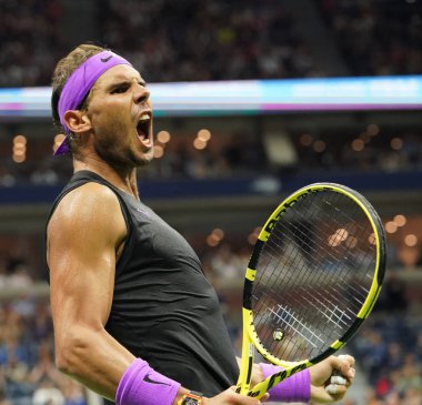 New York - 2 Eylül 2019: Billie Jean King Ulusal Tenis Merkezi'nde Marin Cilic ile oynanan 2019 ABD Açık 16.