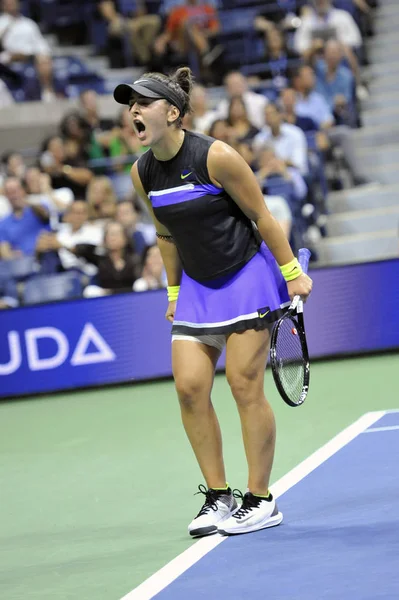 New York Září 2019 Profesionální Tenisový Hráč Bianca Andreescu Kanady — Stock fotografie