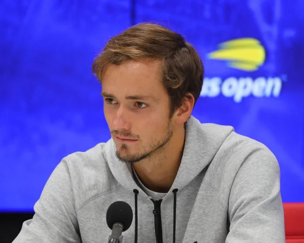 New York September 2019 Professionell Tennisspelare Daniil Medvedev Ryssland Presskonferens — Stockfoto