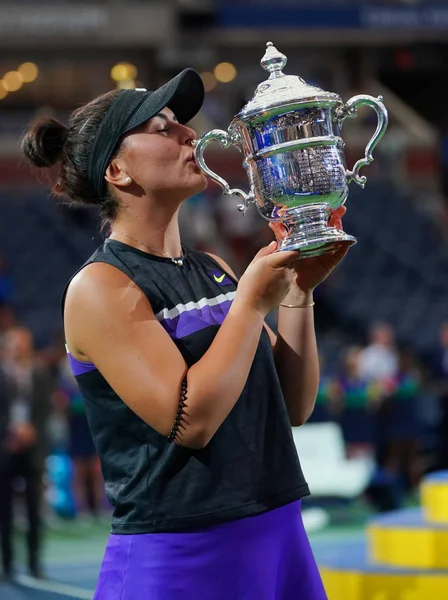 Nueva York Septiembre 2019 Bianca Andreescu Campeona Del Abierto Estados — Foto de Stock