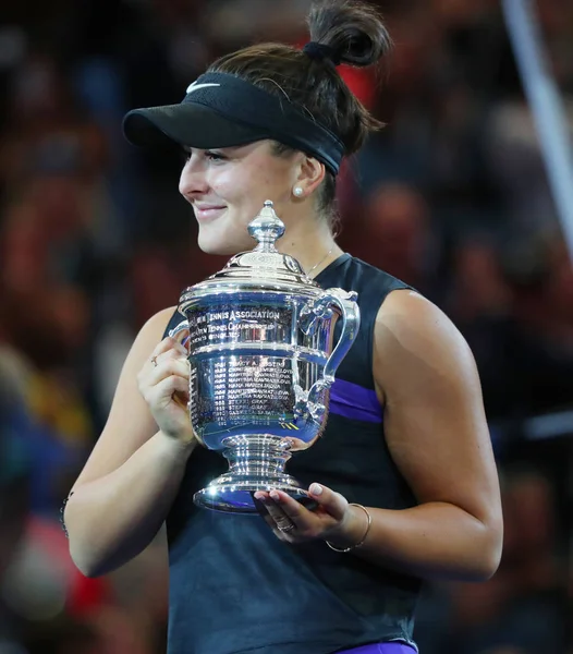 Nueva York Septiembre 2019 Bianca Andreescu Campeona Del Abierto Estados — Foto de Stock