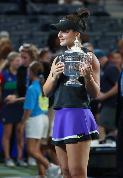 New York September 2019 2019 Open Kampioen Bianca Andreescu Van — Stockfoto