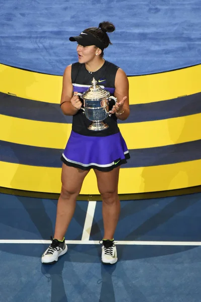 New York Septembre 2019 Championne Open 2019 Bianca Andreescu Canada — Photo