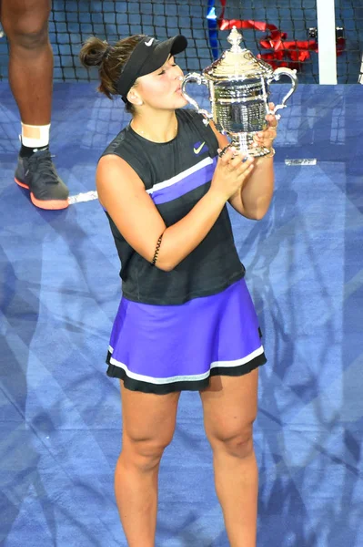 New York September 2019 2019 Open Kampioen Bianca Andreescu Van — Stockfoto