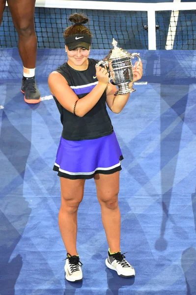 Nueva York Septiembre 2019 Bianca Andreescu Campeona Del Abierto Estados — Foto de Stock