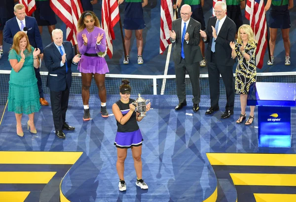 New York September 2019 2019 Open Champion Bianca Andreescu Canada — Stock Photo, Image