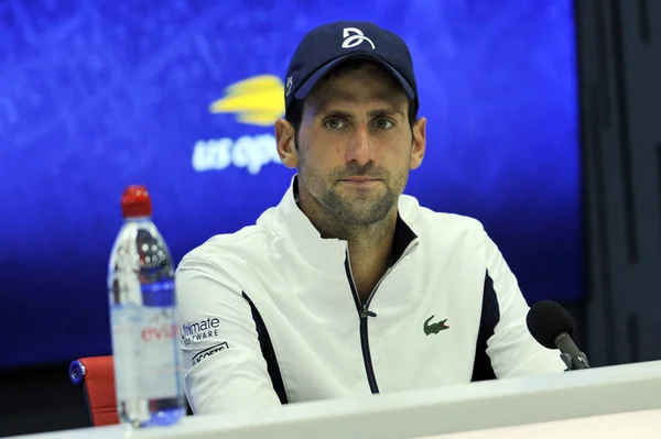Nova Iorque Setembro 2019 Campeão Grand Slam Novak Djokovic Sérvia — Fotografia de Stock