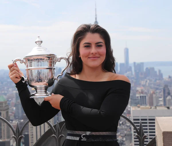 Nueva York Septiembre 2019 2019 Bianca Andreescu Campeona Del Open — Foto de Stock