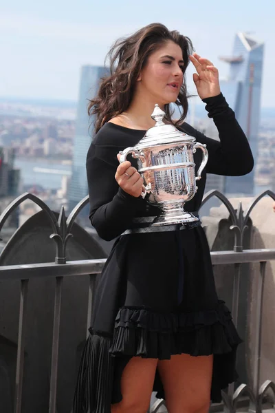 Nueva York Septiembre 2019 2019 Bianca Andreescu Campeona Del Open — Foto de Stock