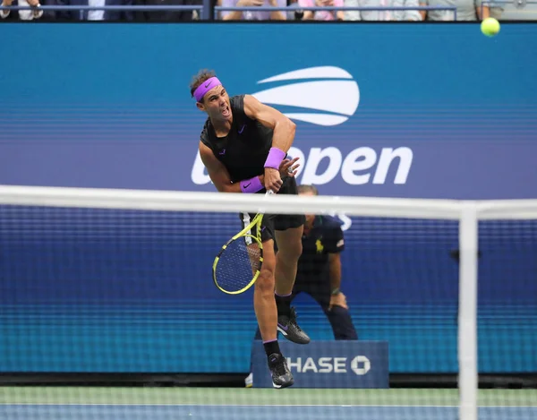 Nova Iorque Setembro 2019 Rafael Nadal Campeão Open 2019 Ação — Fotografia de Stock