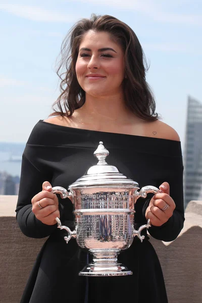 New York Září 2019 2019 Americký Vítěz Bianca Andreescu Kanady — Stock fotografie