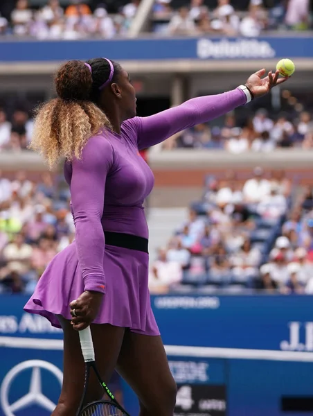 New York September 2019 Grand Slam Mester Serena Williams Aktion - Stock-foto