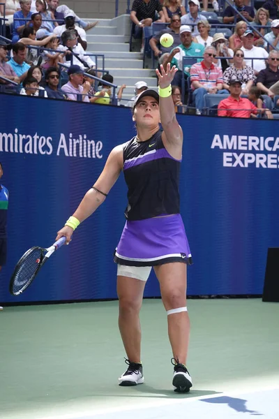 New York Ağustos 2019 Profesyonel Tenisçi Bianca Andreescu New York — Stok fotoğraf