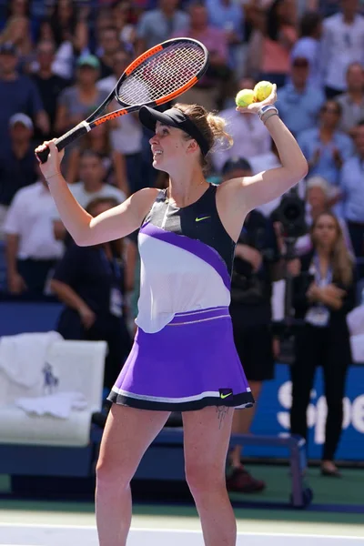 New York Září 2019 Profesionální Tenista Elina Svitolina Ukrajiny Oslavuje — Stock fotografie