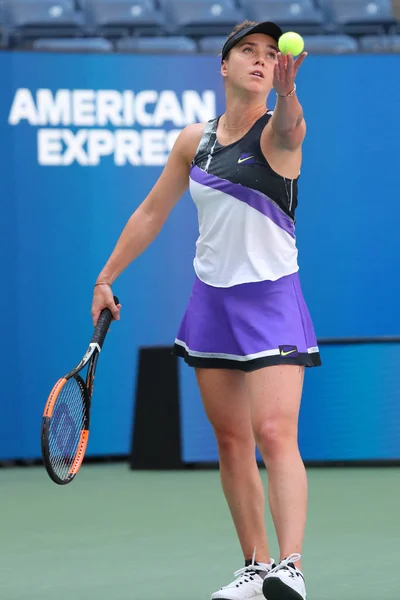 Nova Iorque Setembro 2019 Tenista Profissional Elina Svitolina Ucrânia Ação — Fotografia de Stock