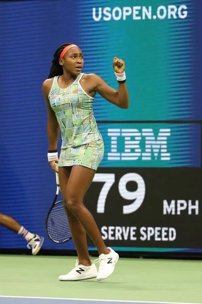 New York Augusti 2019 Professionell Tennisspelare Åriga Coco Gauff Usa — Stockfoto