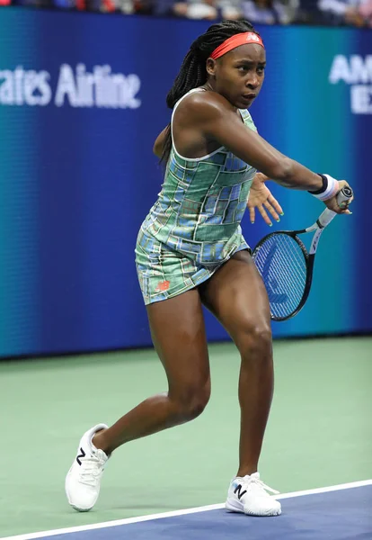 New York August 2019 Professionelle Tennisspielerin Jährige Coco Gauff Aus — Stockfoto