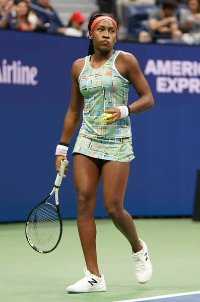 New York Août 2019 Coco Gauff Ans Joueuse Tennis Professionnelle — Photo