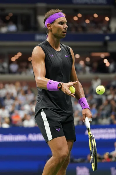 Nova Iorque Agosto 2019 Campeão Grand Slam Rafael Nadal Espanha — Fotografia de Stock