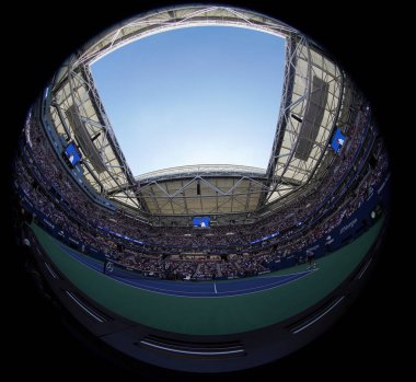 New York - 3 Eylül 2019: Billie Jean King Ulusal Tenis Merkezi'nde Arthur Ashe Stadyumu 2019 Abd Açık maçı sırasında New York'ta