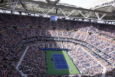 New York - 3 Eylül 2019: Billie Jean King Ulusal Tenis Merkezi'nde Arthur Ashe Stadyumu 2019 Abd Açık maçı sırasında New York'ta