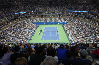 New York - 3 Eylül 2019: Billie Jean King Ulusal Tenis Merkezi'nde Arthur Ashe Stadyumu 2019 Abd Açık maçı sırasında New York'ta