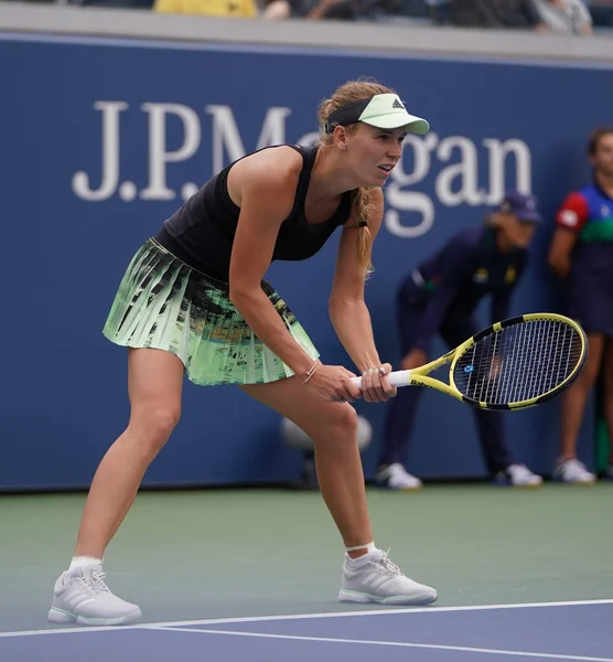 Nowy Jork Sierpnia 2019 Mistrz Wielkiego Szlema Caroline Wozniacki Danii — Zdjęcie stockowe