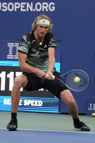 New York August 2019 Der Deutsche Tennisprofi Alexander Zverev Aktion — Stockfoto