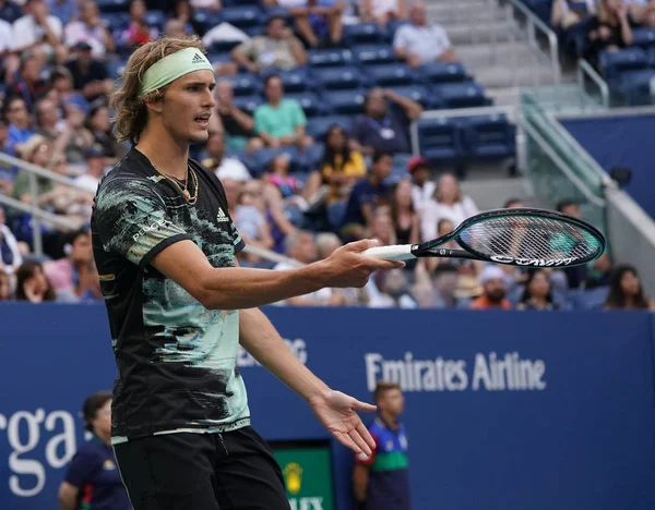 Nova Iorque Agosto 2019 Jogador Profissional Tênis Alexander Zverev Alemanha — Fotografia de Stock