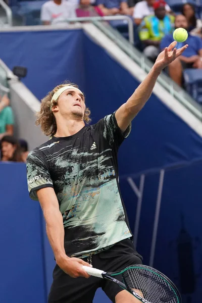 Nueva York Agosto 2019 Tenista Profesional Alexander Zverev Alemania Acción —  Fotos de Stock