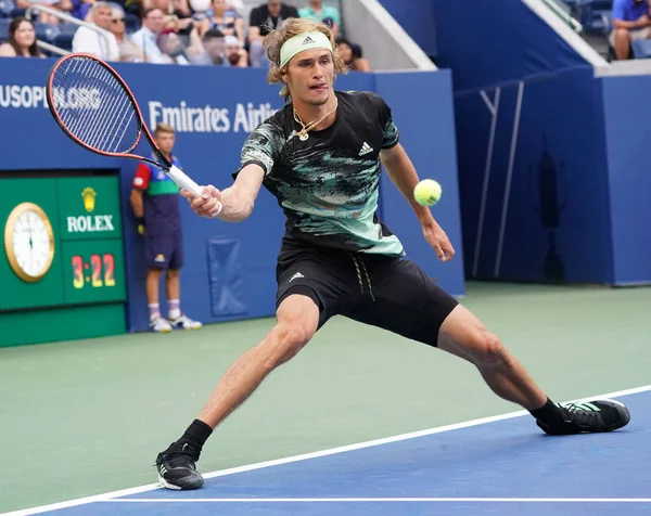 New York Srpna 2019 Profesionální Tenista Alexander Zverev Německa Akci — Stock fotografie