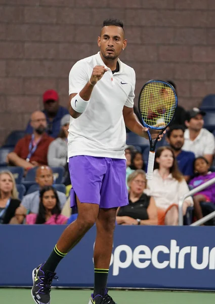 New York August 2019 Tennisprofi Nick Kyrgios Australia Aktion Bei — Stockfoto