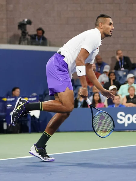 ニューヨーク 2019年8月29日 ビリー ジーン キング国立テニスセンターでの2019 Usオープン2回戦の間にオーストラリアのプロテニス選手ニック キルギオスが活動中 — ストック写真