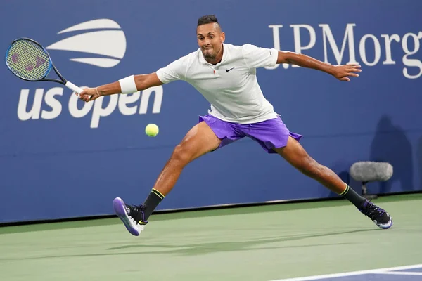 New York Srpna 2019 Profesionální Tenista Nick Kyrgios Austrálie Akci — Stock fotografie