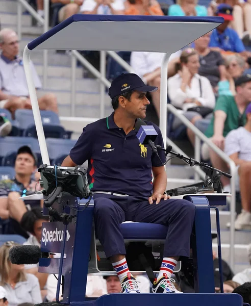 ニューヨーク 2019年8月31日 2019年ポルトガルのカンピエ カルロス ラモス会長ビリー ジーン キング国立テニスセンターでのオープン試合 — ストック写真