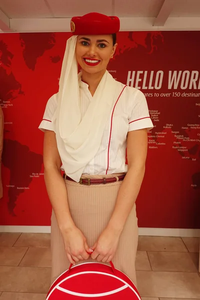New York August 2019 Emirates Airlines Flight Attendant Emirates Airlines — Stock Photo, Image