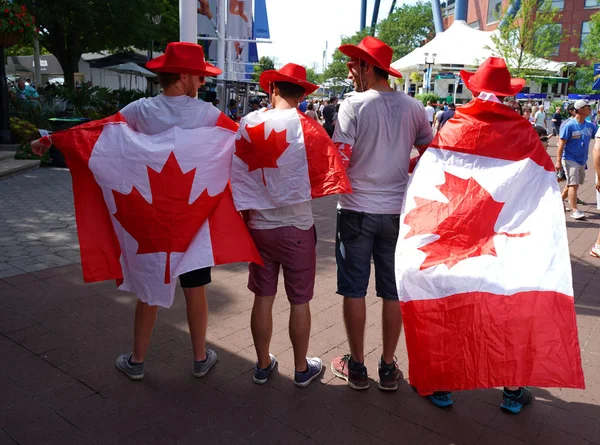 Nova Iorque Agosto 2019 Torcedores Canadenses Tênis Participam 2019 Open — Fotografia de Stock