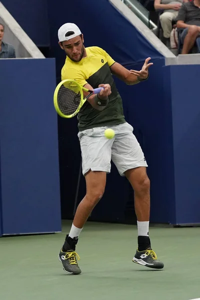 Nueva York Septiembre 2019 Tenista Profesional Matteo Berrettini Italia Acción —  Fotos de Stock