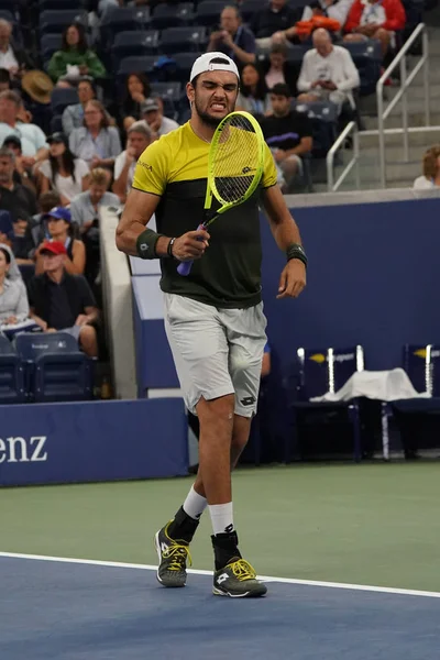 Nueva York Septiembre 2019 Tenista Profesional Matteo Berrettini Italia Acción — Foto de Stock