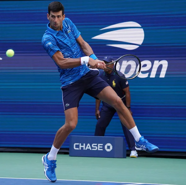 Nova Iorque Agosto 2019 Campeão Grand Slam Novak Djokovic Sérvia — Fotografia de Stock