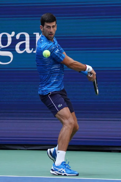 Nova Iorque Agosto 2019 Campeão Grand Slam Novak Djokovic Sérvia — Fotografia de Stock