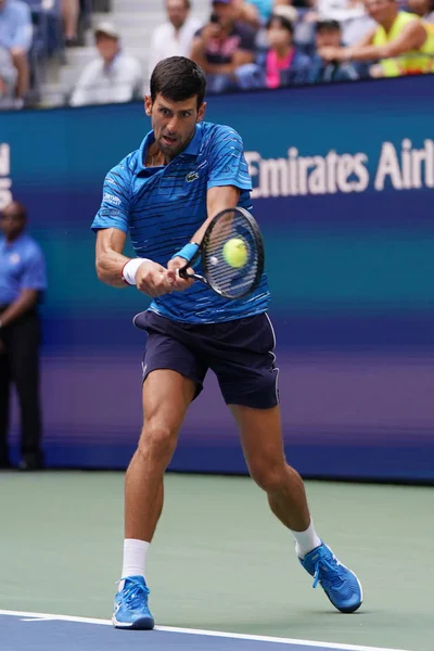 Nova Iorque Agosto 2019 Campeão Grand Slam Novak Djokovic Sérvia — Fotografia de Stock