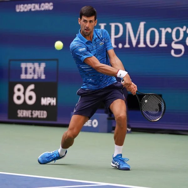 Nueva York Agosto 2019 Novak Djokovic Campeón Del Grand Slam —  Fotos de Stock