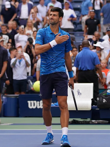 Nueva York Agosto 2019 Novak Djokovic Campeón Del Grand Slam —  Fotos de Stock