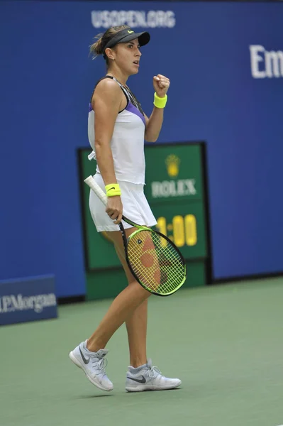 Nueva York Septiembre 2019 Tenista Profesional Belinda Bencic Suiza Acción —  Fotos de Stock