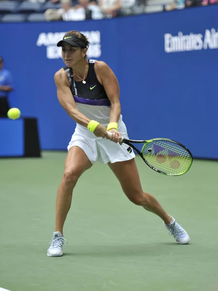 Nova Iorque Setembro 2019 Tenista Profissional Belinda Bencic Suíça Ação — Fotografia de Stock