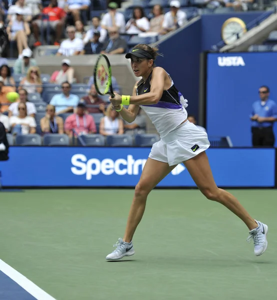 Nueva York Septiembre 2019 Tenista Profesional Belinda Bencic Suiza Acción —  Fotos de Stock